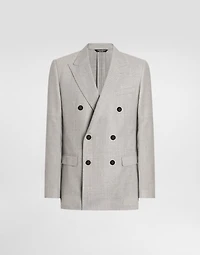 Double-breasted taormina wool jacket