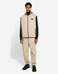 Jersey vest with hood