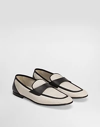Salt&pepper and nappa slipper