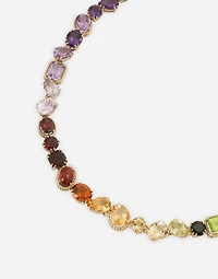 Rainbow Necklace
 18-carat yellow gold and multicolored gems