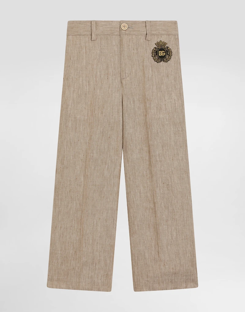 Twill pants with patch