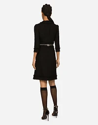 Raschel tweed midi dress