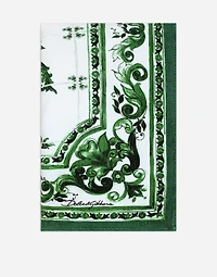 Majolica-print cotton beach towel (115x185)