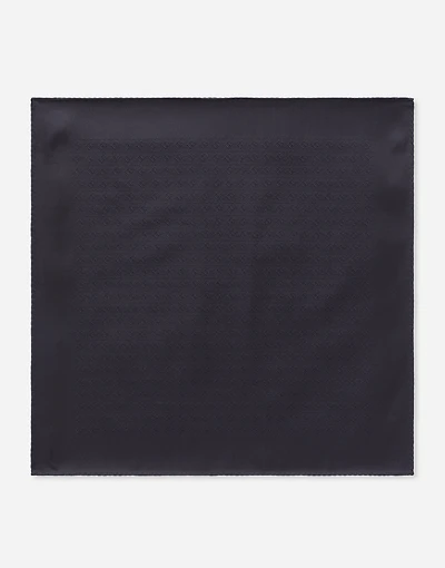 Silk jacquard pocket square with DG logo