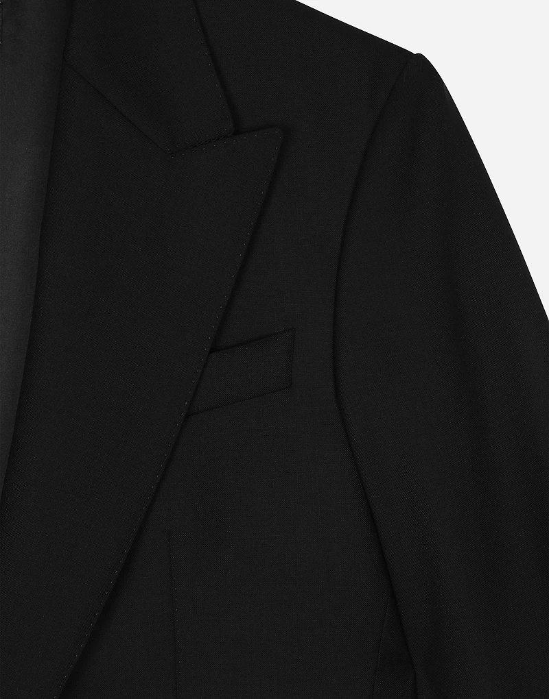 Single-breasted woolen jacket