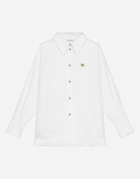 Long-sleeved poplin shirt with DG logo
