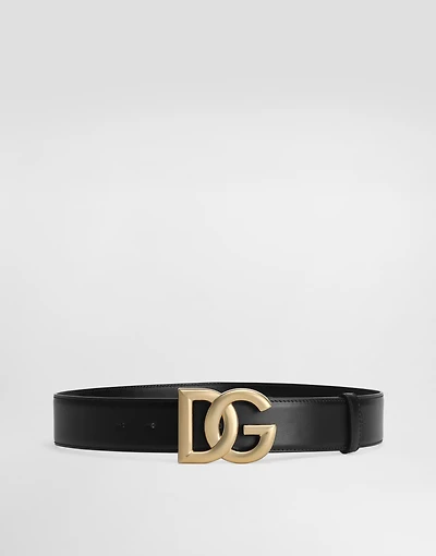 Calfskin belt with DG logo
