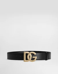 Calfskin belt with DG logo