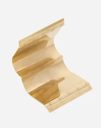 Rigid metal cuffs and rhinestone-detailed buttons