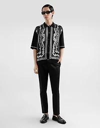 Silk and cotton shirt with bandanna print