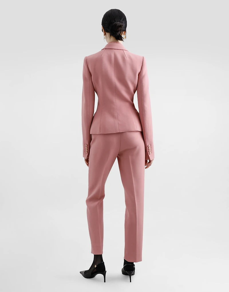 Single-breasted wool crepe Dolce jacket