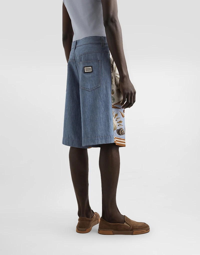 Denim bermuda shorts