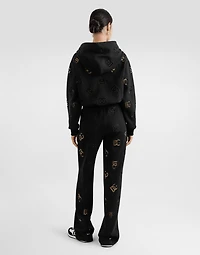 Jersey jogging pants with cut-out and DG logo