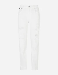 Boyfriend jeans with rips
