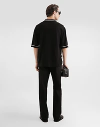 Silk and cotton shirt with twill