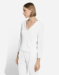 Viscose sweater with sailor collar