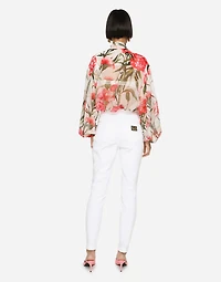 White denim Audrey jeans