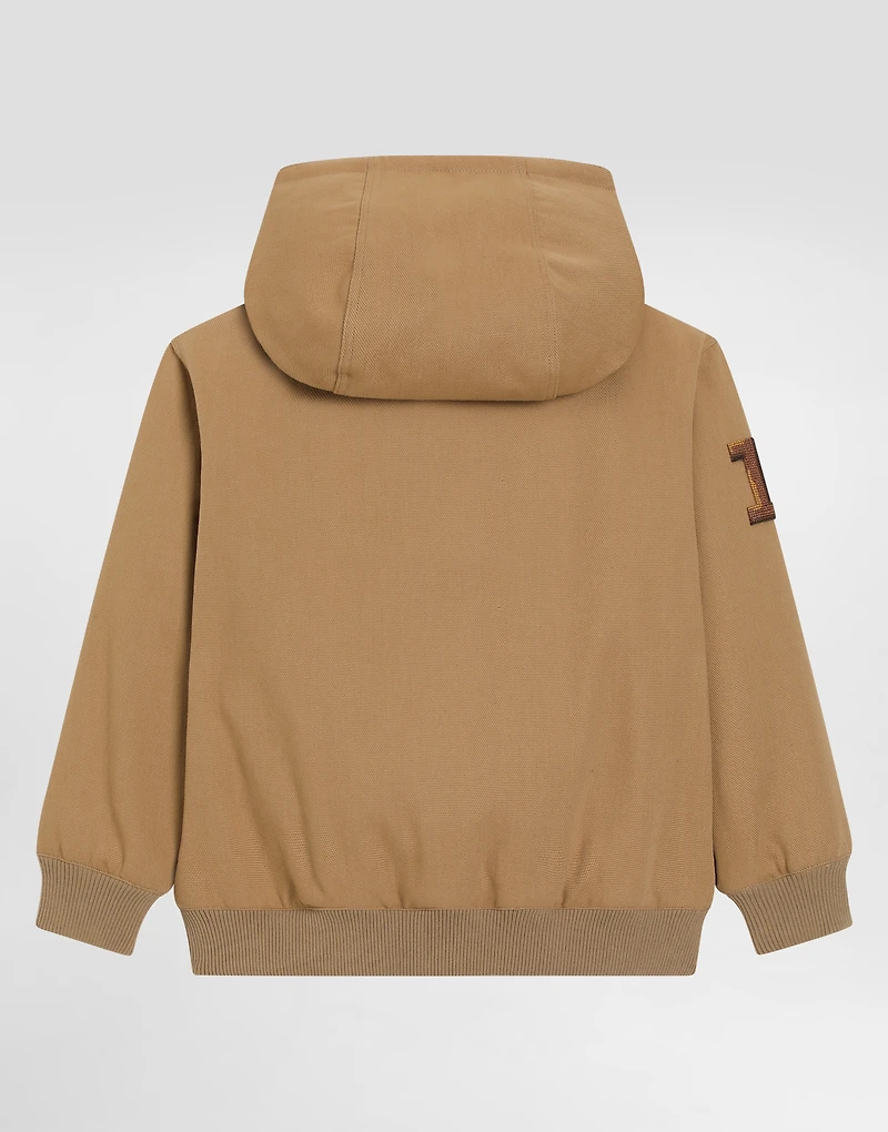 Canvas jacket with patches