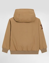 Canvas jacket with patches