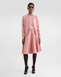 Woolen midi circle skirt