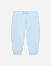 Jersey jogging pants with logo print