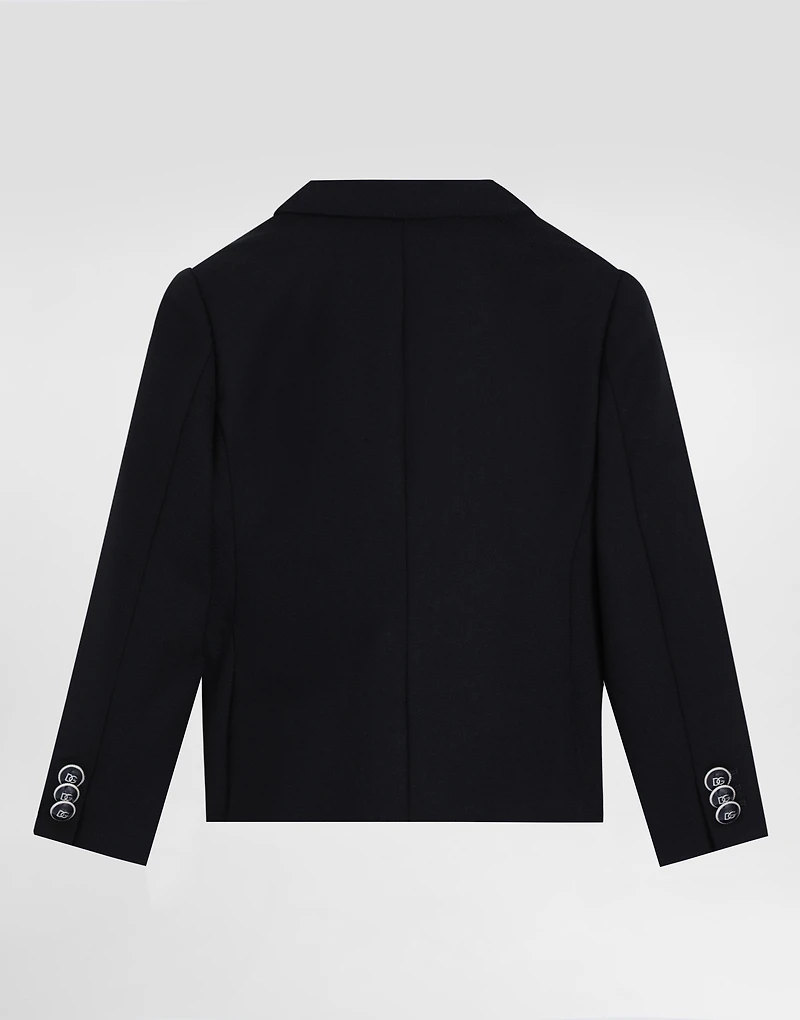 Single-breasted jacket canvas