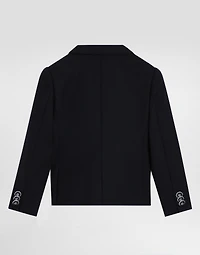 Single-breasted jacket canvas