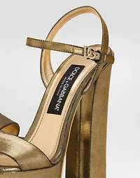 Foiled organzine sandals