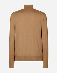 Cashmere and silk turtle-neck sweater