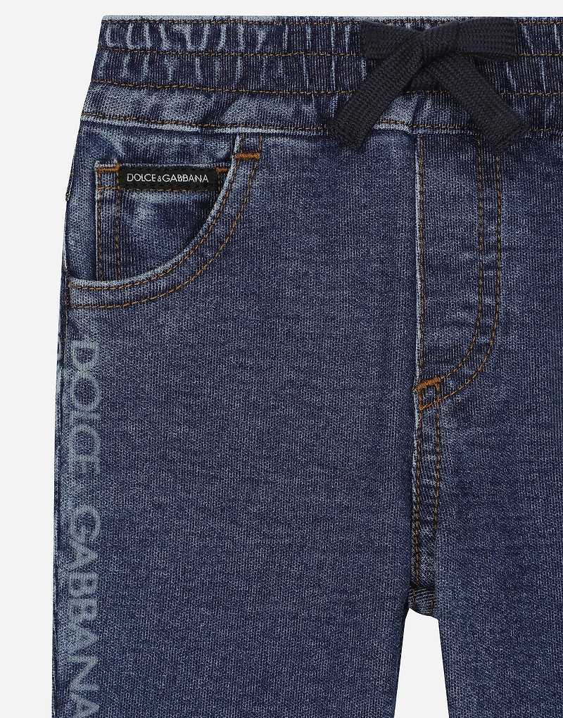 5-pocket denim jeans with Dolce&Gabbana logo