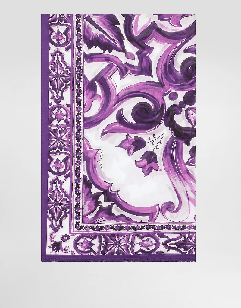 Majolica-print cotton sarong