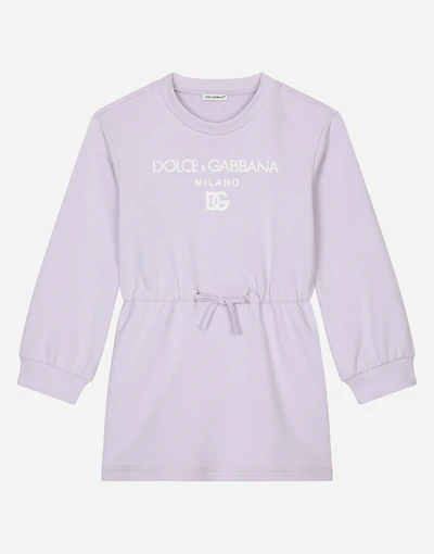 Jersey dress with Dolce&Gabbana logo