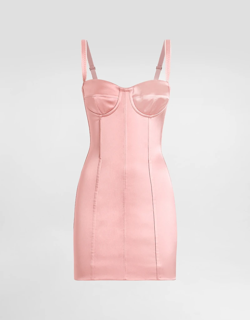Short satin corset dress