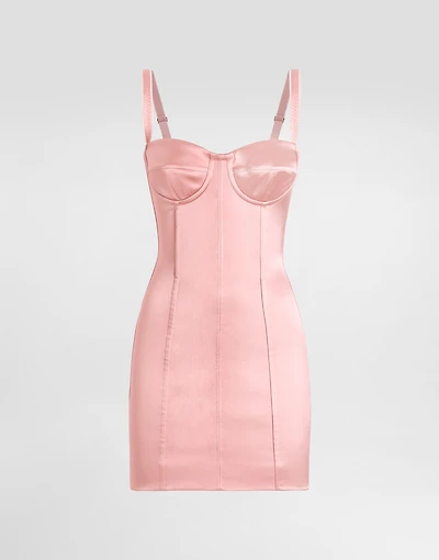 Short satin corset dress