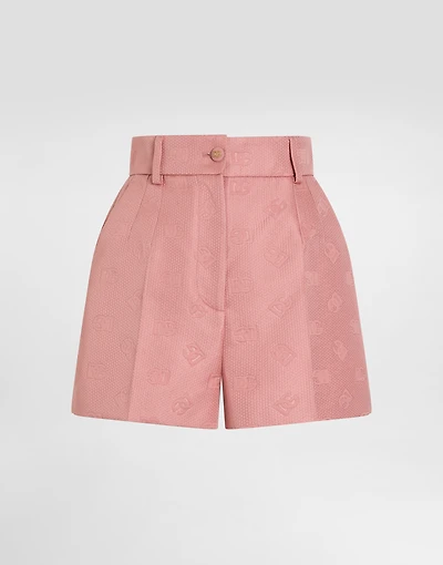 Quilted jacquard shorts with DG logo
