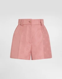 Quilted jacquard shorts with DG logo