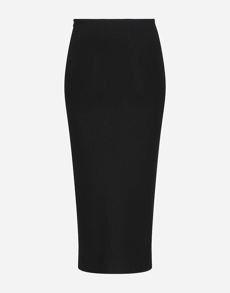 Jersey full Milano calf-length skirt