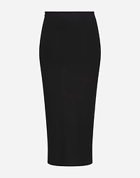 Jersey full Milano calf-length skirt