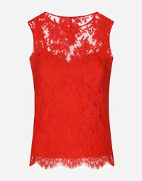 Floral Chantilly lace top
