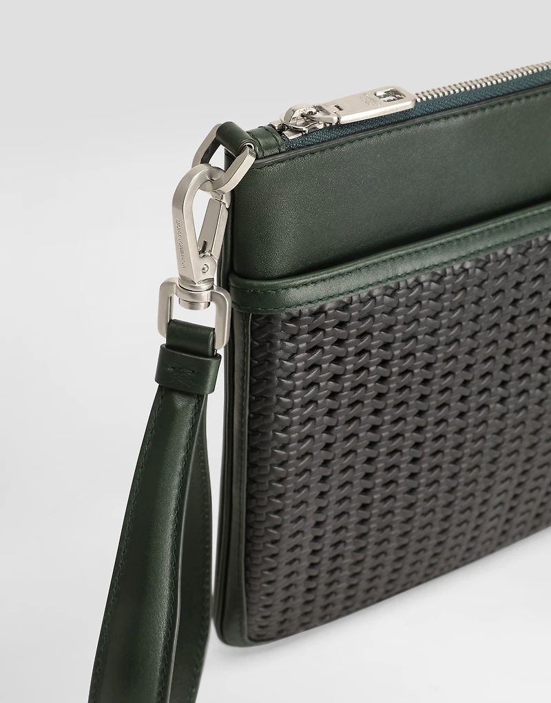 Plongé woven calfskin necessaire