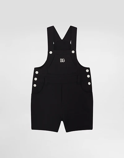 Fleece dungarees with DG logo