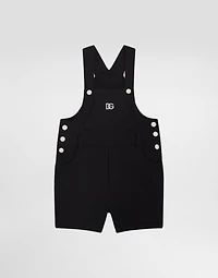 Fleece dungarees with DG logo