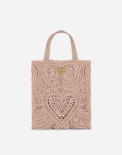 Small cordonetto lace shopper