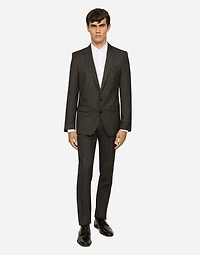 Single-breasted pinstripe wool Martini-fit suit