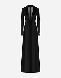 Silk chiffon duster coat