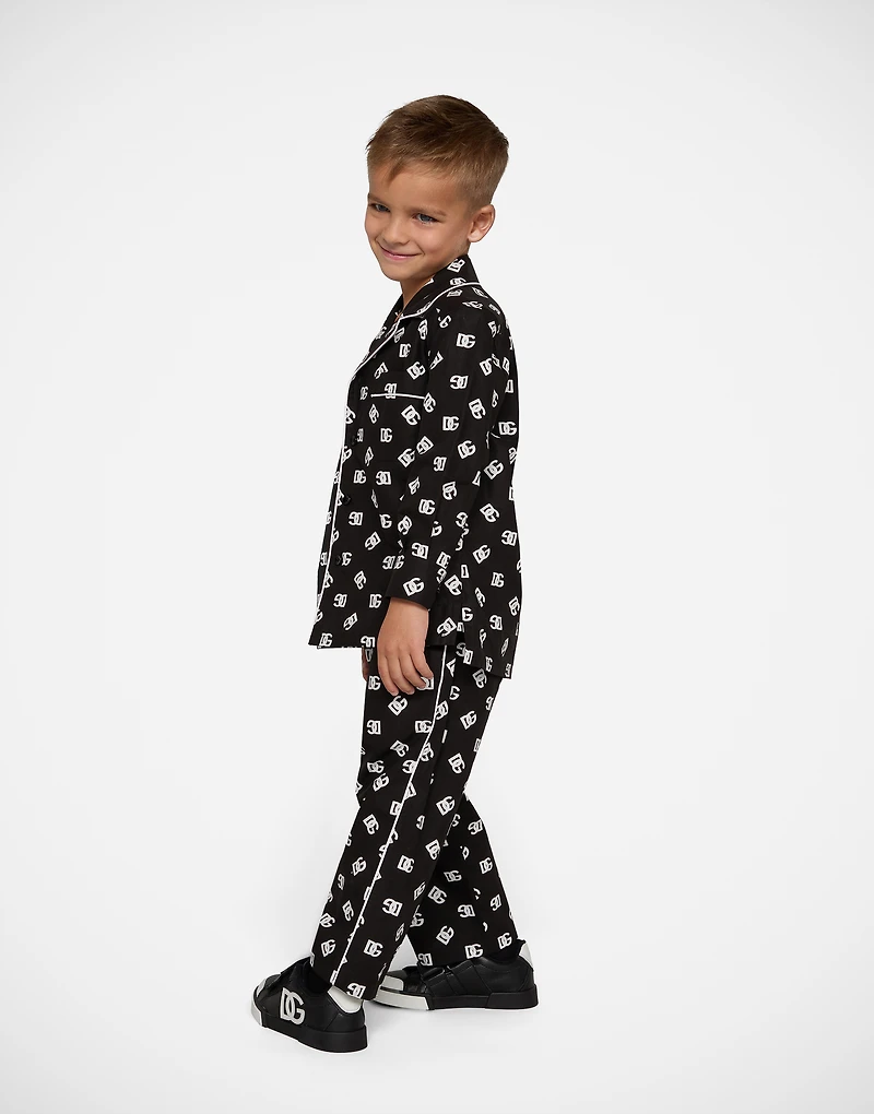 Poplin vanity shirt with DG logo print