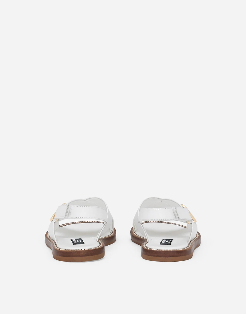 Calfskin sandals with DG logo