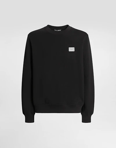 Cotton sweatshirt with tag
