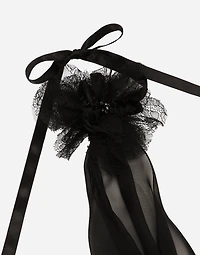 Chiffon top with flower on neck