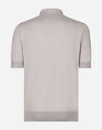 Cashmere and silk polo-shirt